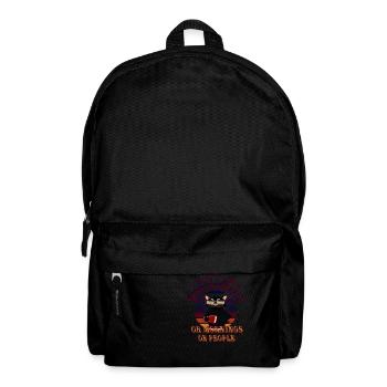 Morning muffle coffee cat motif - Backpack - black - Front