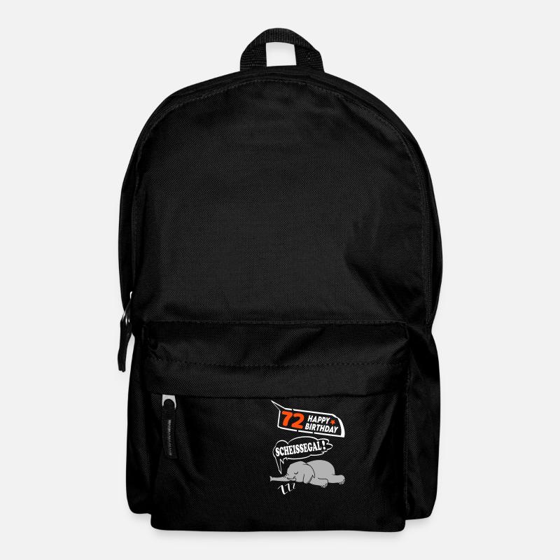 Geburtstag 72 Jahre Birthday Elefant Scheissegal - Rucksack - Schwarz