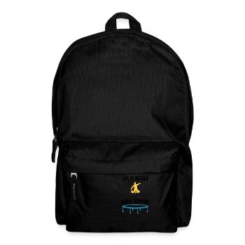 Ironic Quote Life With Jumping Trampoline - Backpack - black - Front