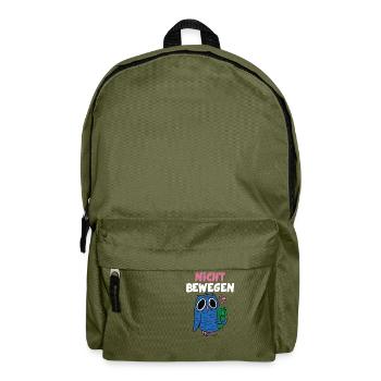 Eulen Cartoon Eule Vogel Lustiges Wortspiel Humor - Rucksack - Olivgrün - Vorne