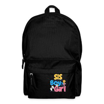 Pink or Blue Sis Loves You Best Sister Ever Big - Rucksack - Schwarz - Vorne