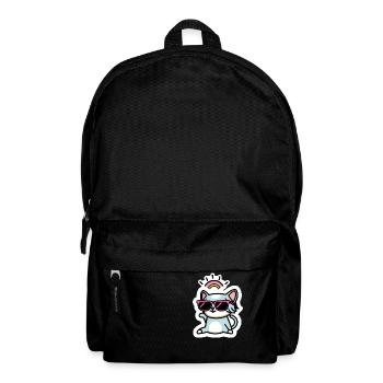 rainbow cat with glasses - Rucksack - Schwarz - Vorne