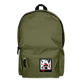 French Bulldog Dog - Backpack - olive green - Front