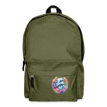 Whales - Backpack - olive green - Front