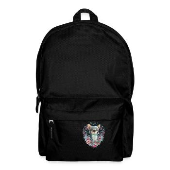 Chihuahua - Chien Mignon Chiot Cœurs Rose Girly - Sac à dos - noir - Devant