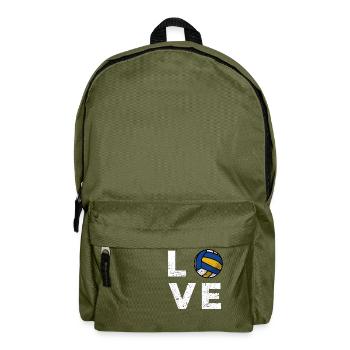 Liebe Volleyball - Rucksack - Olivgrün - Vorne