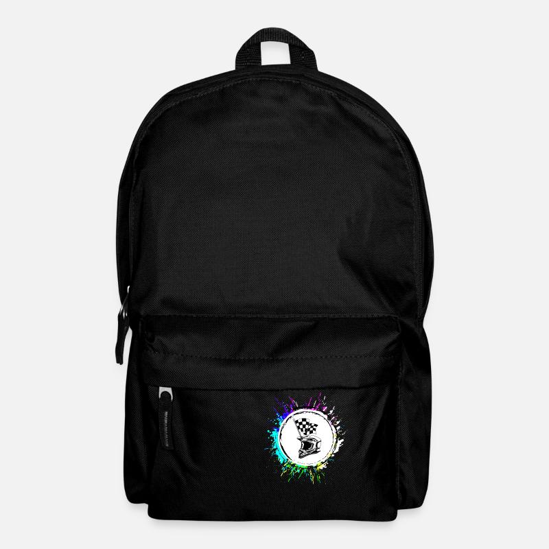 Rennfahrer helm - Rucksack - Schwarz