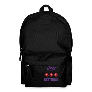 JOYEUX ANNIVERSAIRE. HAPPY BIRTHDAY. ANNIVERSAIRE. - Sac à dos - noir - Devant