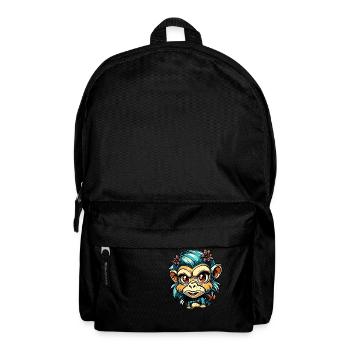 Cute Monkey / Monkey Girl / Cute / Hair Bow - Backpack - black - Front