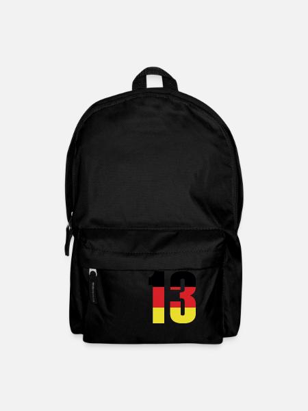 13 Zahl Deutschland Trikot - Rucksack - Schwarz