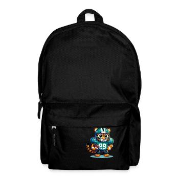 Cute American Football Player Tiger - Backpack - black - Front