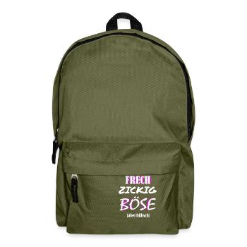 Cheeky, and evil? but pretty - Backpack - olive green - Front