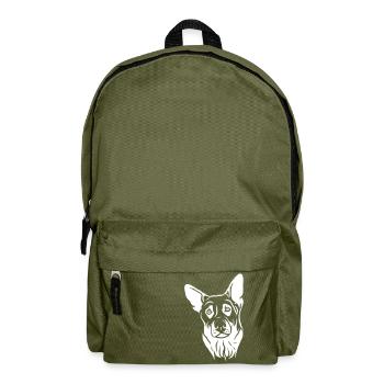Schäferhund - Rucksack - Olivgrün - Vorne