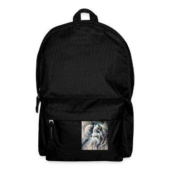 Abstract Wolf - Backpack - black - Front