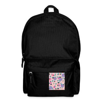 Motif de crème glacée, de cœurs et de planètes - Sac à dos - noir - Devant