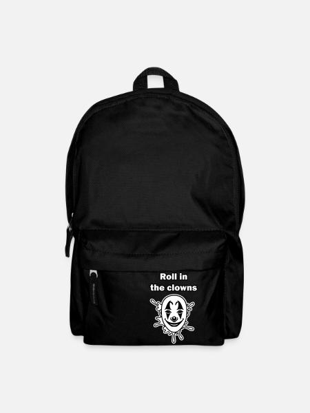 Creepy Clown Illustration - Roll in the clowns - Backpack - black
