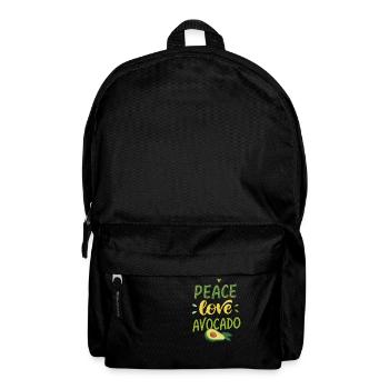 Paix amour avocat - Sac à dos - noir - Devant