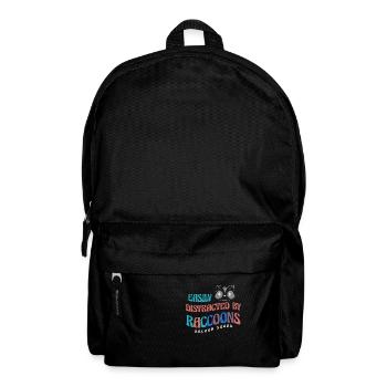 Ablenkt von Waschbären, Wildtieren, Tieren, Natur - Rucksack - Schwarz - Vorne