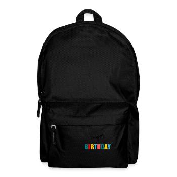 Birthday. HAPPY BIRTHDAY. Happy birthday. - Backpack - black - Front