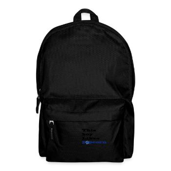 Junge mag Popcorn, leckeres Popcorn und Filme - Rucksack - Schwarz - Vorne