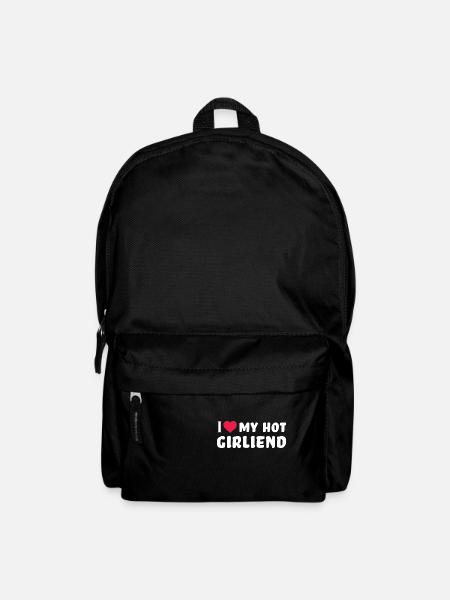 i love my hot girlfriend - Rucksack - Schwarz