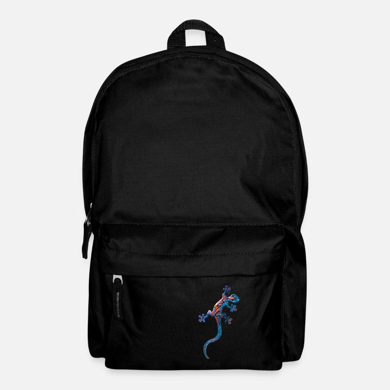 Echse in Blau - Rucksack - Schwarz