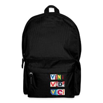 Veni Brief in Zeitungen - Rucksack - Schwarz - Vorne