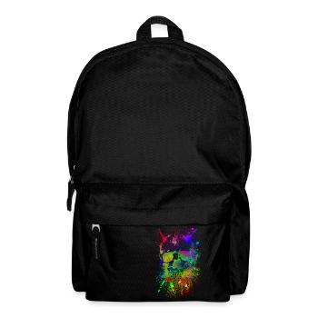 Skull, Skull, Art, Many Colors, Gothic - Backpack - black - Front