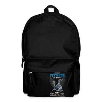Fitness Studio Leben sinnlos - Geschenk - Rucksack - Schwarz - Vorne