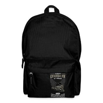 Eisenbahn Leben sinnlos - Geschenk - Rucksack - Schwarz - Vorne