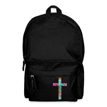 Kreuz Jesus Gott Religion Kirche Papst Vatikan - Rucksack - Schwarz - Vorne