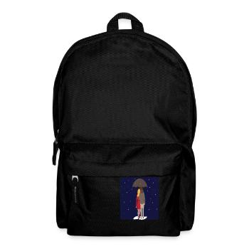 Couplerain couple in the rain under the umbrella - Backpack - black - Front