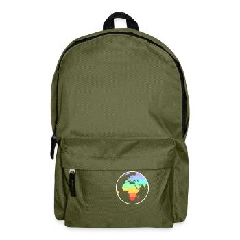 Regenbogen Welt - Rucksack - Olivgrün - Vorne
