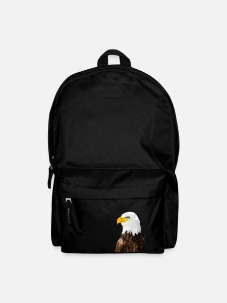 Weißkopfseeadler im Low-Poly-Stil - Rucksack - Schwarz
