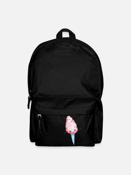 zuckerwatte süß Freundschaft Liebe Mädchen Kinder - Rucksack - Schwarz