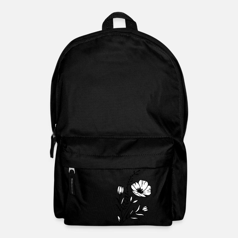 Flower Power - Rucksack - Schwarz