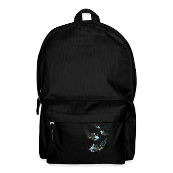 rainbow feathers - Backpack - black - Front