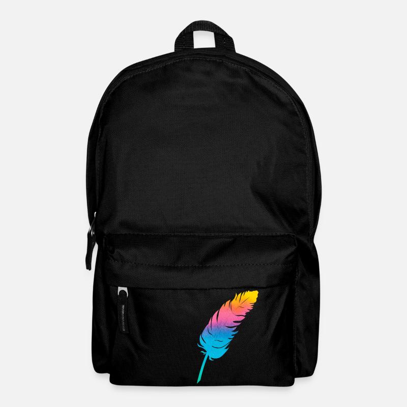 Colorful feather - Backpack - black