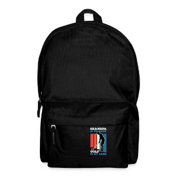Opa Großvater Golf Golfer golfen Golfschläger - Rucksack - Schwarz - Vorne