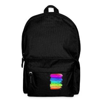 love is love,hearts,colorful,rainbow,love,retro - Backpack - black - Front