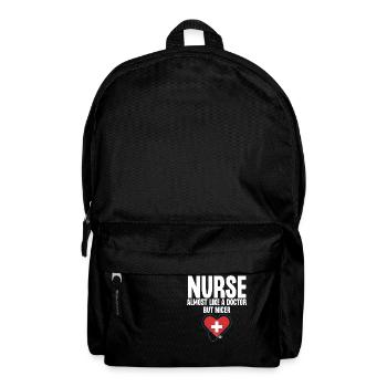 Infirmière presque comme un médecin mais plus gentille - Sac à dos - noir - Devant