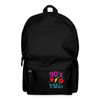 1990iger Sprüche 90s Geschenksidee - Rucksack - Schwarz - Vorne