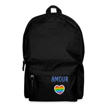 T-shirt Amour Gay - Sac à dos - noir - Devant