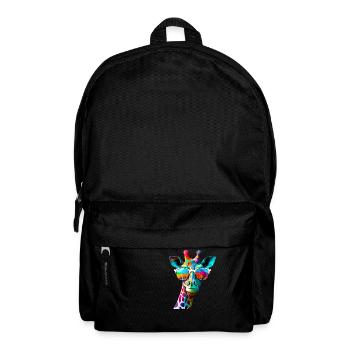 Girafe fun couleur avec lunettes de soleil - Sac à dos - noir - Devant