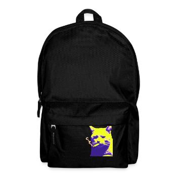 katze am rauchen - Rucksack - Schwarz - Vorne