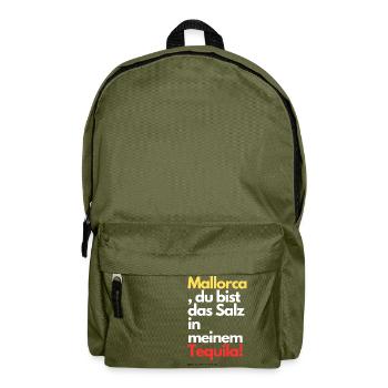 Mallorca Party Spruch/Motto - Rucksack - Olivgrün - Vorne