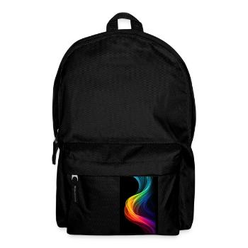 Prismatischer Dunst: Farbenfroher LGTBQ+ rauchartiger Dunst - Rucksack - Schwarz - Vorne