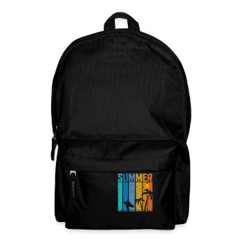 Surfeur d’ambiance estivale - Sac à dos - noir - Devant
