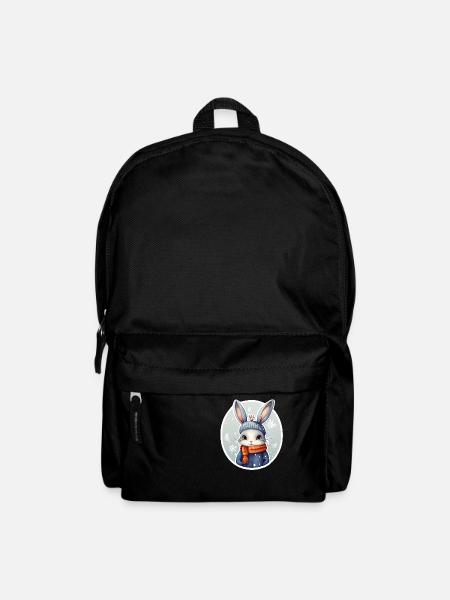 Schnee-Hase - Rucksack - Schwarz