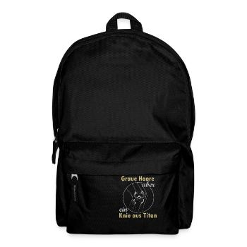 Knie aus Titan - Rucksack - Schwarz - Vorne